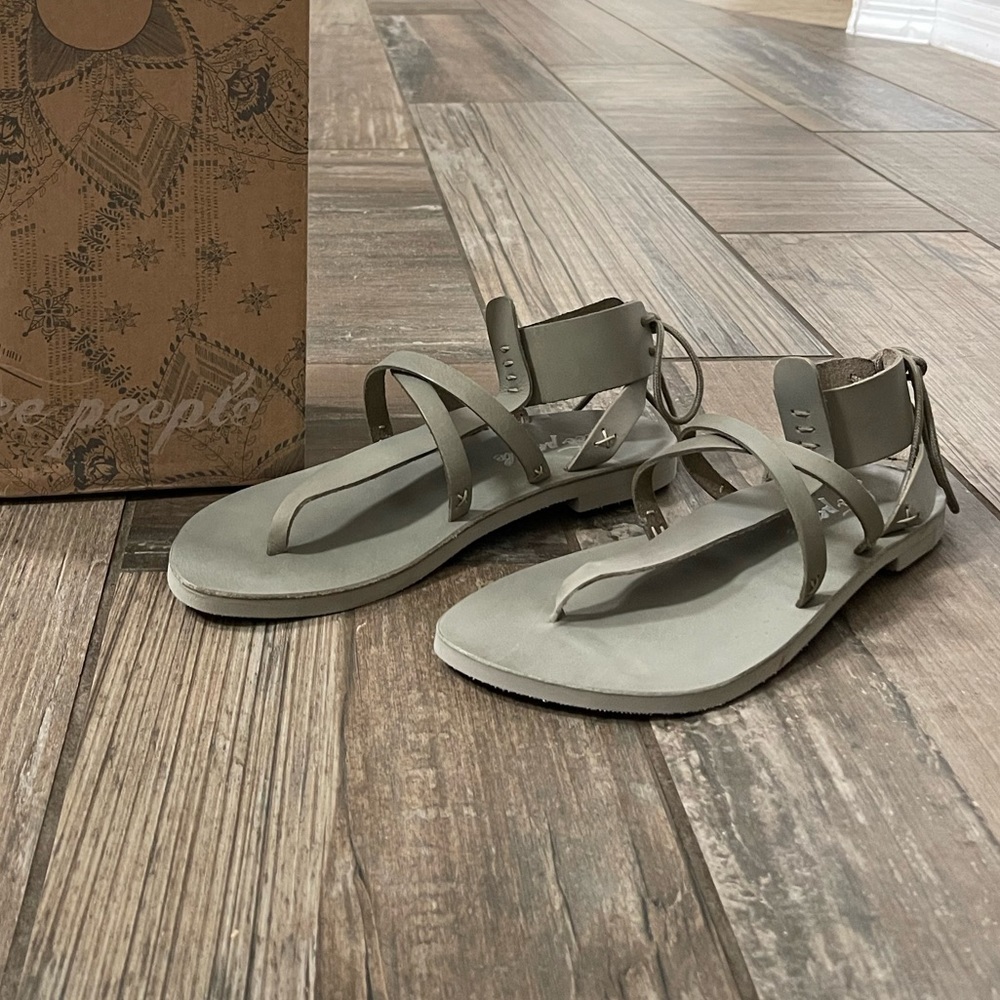 Free People Vacation Day Wrap Sandals in sky - Picture 2 of 9